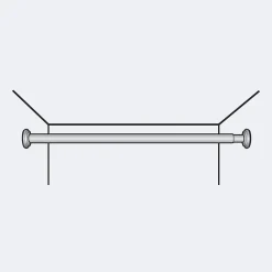 Kit tringle à rideaux extensible 120-210cm Entre-Mur Nickel Mat - Boulet