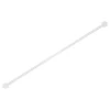 Kit tringle à rideaux extensible avec embout éventail en métal (120-210 cm - Blanc)
