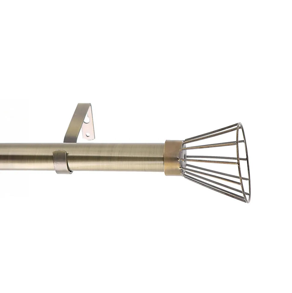 Kit tringle à rideaux extensible cône (200-360 cm - Doré)