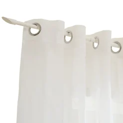 Kit tringle à rideaux extensible avec embout flèche en métal (120-210 cm - Blanc)