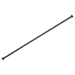 Kit tringle à rideaux extensible avec embout disque en métal (120-210 cm - Noir)