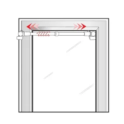 Kit tringle à rideaux Sans-Perçage Extensible 30-45cm Blanc - Boulet