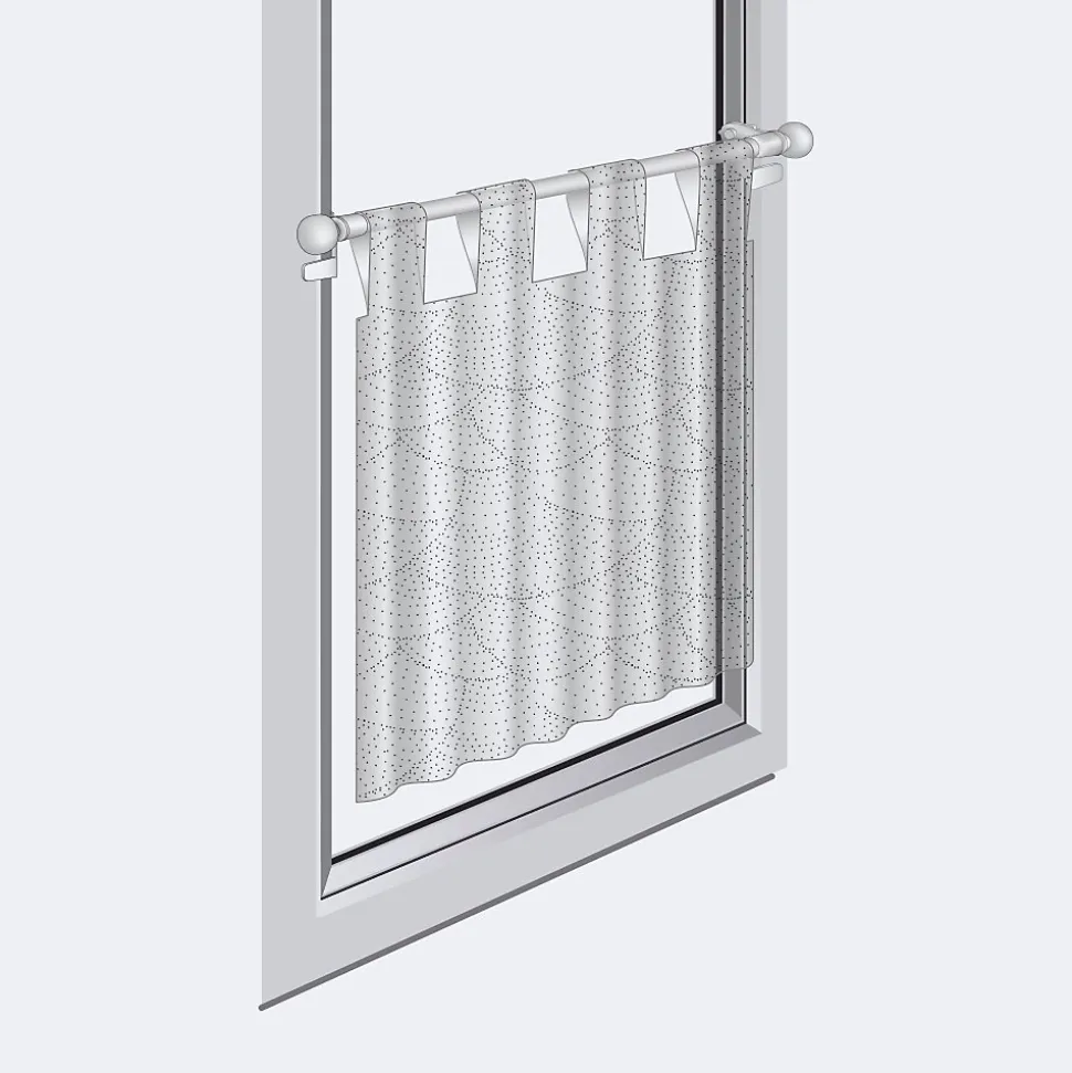 Kit tringle à rideaux Sans-Perçage Extensible. 60-80cm Blanc - Boulet