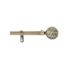 KIT TRINGLE DECO EXT. 19mm 120,210 CM PLAQUE GLOBA LAITON - 120 à 210 cm - Doré