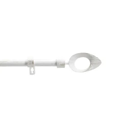 Kit tringle extensible 120 à 210 cm patiné Ovalon blanc or