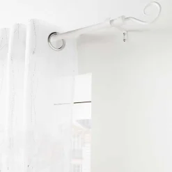Kit tringle extensible 120 à 210 cm peint Arabesque blanc