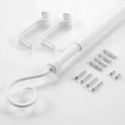 Kit tringle extensible 120 à 210 cm peint Arabesque blanc