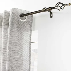 Kit tringle extensible 120 à 210 cm patiné Twisty noir or