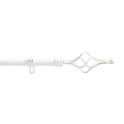 Kit tringle extensible 120 à 210 cm patiné Twisty blanc or
