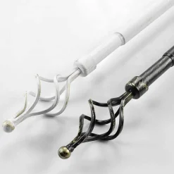 Kit tringle extensible 120 à 210 cm patiné Twisty blanc or
