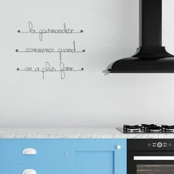 La gourmandise commence quand on n'a plus faim - Sculpture fil de fer 50-60 cm - Bijoux de mur