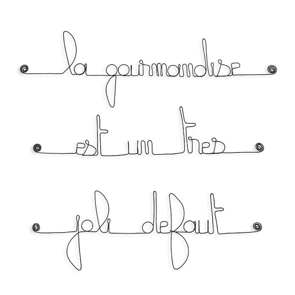 La gourmandise est un très joli défaut - Sculpture fil de fer 50-60 cm - Bijoux de mur