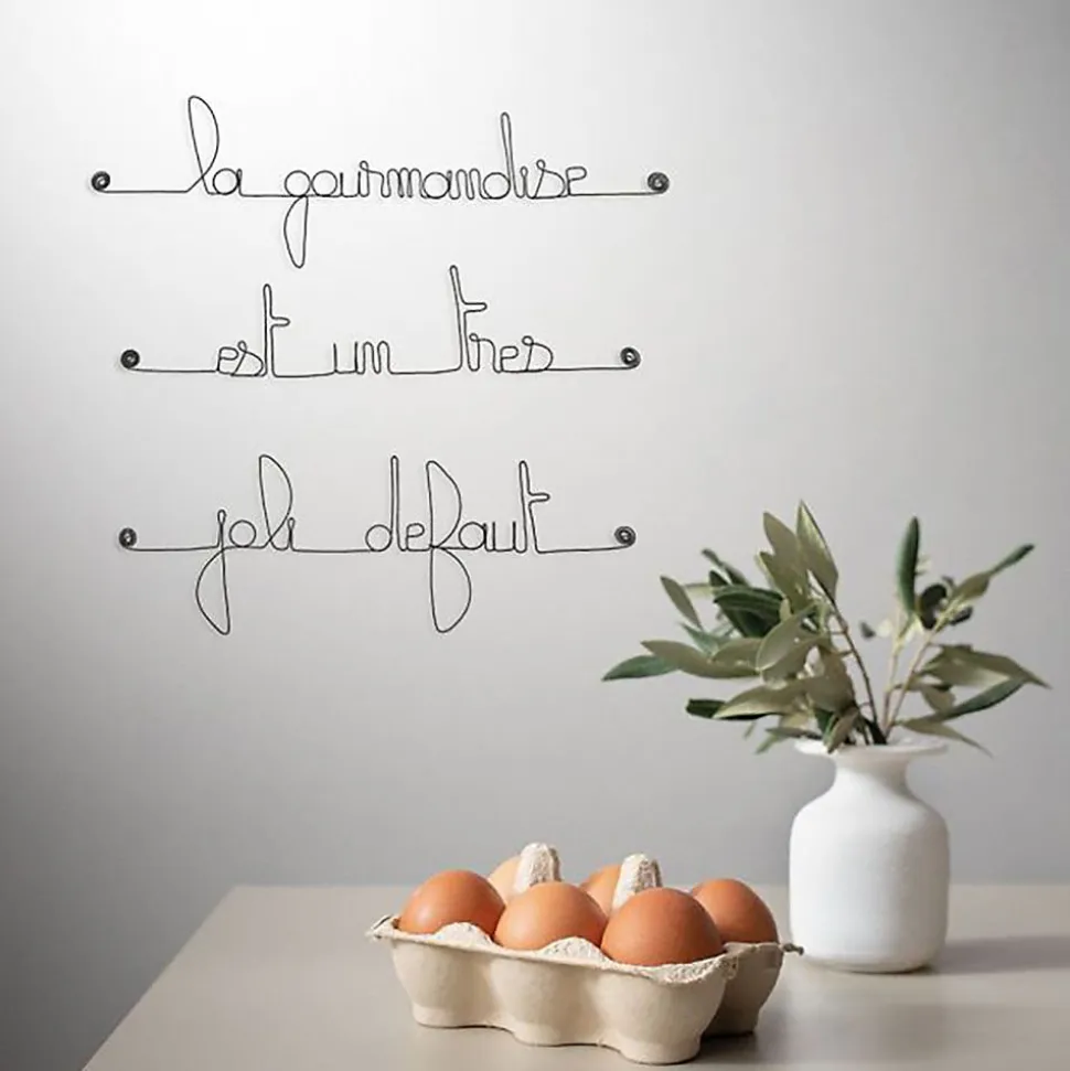 La gourmandise est un très joli défaut - Sculpture fil de fer 50-60 cm - Bijoux de mur