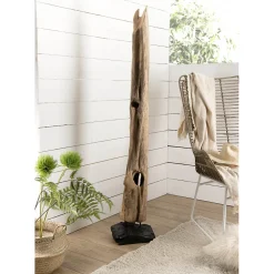 LALY - Objet décoration bois teck branche naturelle 'L'