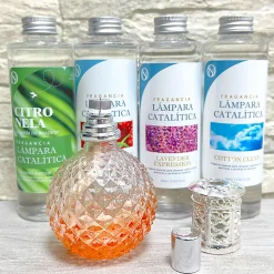 Lampe Catalytique Orange Diamonds (100ml). Assainit l'environnement et élimine mauvaises odeurs et impuretés de air