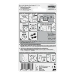 Languette accroche tableau pour cadres fins 3M Command, 24 pièces 5.4 kg