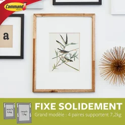 Languette de fixation pour tableaux grand modèle Blanc vendue par 8 pièces