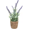 Lavande artificielle - pot en ciment - H36 cm - Multicolore- Atmosphera