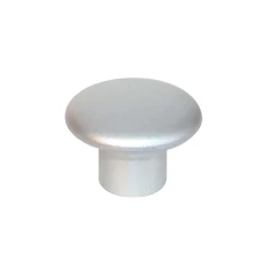 Lot 6 boutons de meuble arrondi Plastic gris Ø3.2cm x p.2.1cm