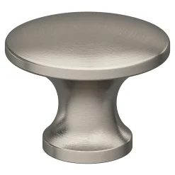 Lot 6 boutons de meuble arrondi GoodHome Primel gris Ø2.9cm x l.2.9cm x h. 2.1cm x p.2.1cm