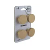 Lot 4 boutons de meuble bois rond Ø4cm