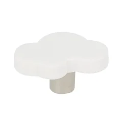 Lot 4 boutons de meuble enfant nuage blanc Chrisligne L.46 x l. 30 mm