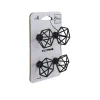 Lot 4 boutons de meuble filaire noir Ø4cm