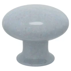 Lot 6 boutons de meuble GoodHome Porcelaine Vras gris Ø3.2cm x p.2.5cm