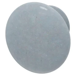 Lot 6 boutons de meuble GoodHome Porcelaine Vras gris Ø3.2cm x p.2.5cm