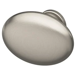 Lot 6 boutons de meuble ovale GoodHome Govlin effet satin gris Ø3 cm x l.2 cm x H.2 cm