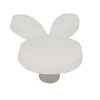 Lot 4 boutons de meuble pin blanc Chrisligne L.50 x l.38 mm