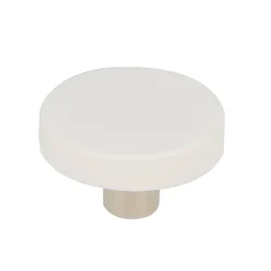 Lot 4 boutons de meuble rond blanc Chrisligne Ø40 mm
