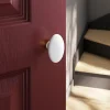 Lot 2 boutons de porte ovale GoodHome blanc l.4.2cm x h.6.5cm