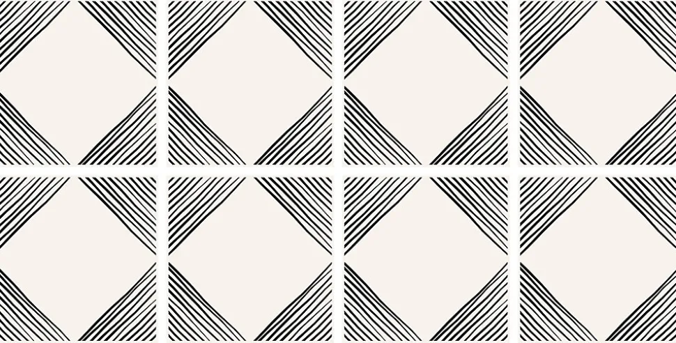 Lot 8 carreaux adhésifs décoratifs Vinyl Way Bahia Dada Art effet mosaïque noir & blanc L.20 x L.20 cm x ep.1,3 mm