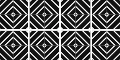 Lot 8 carreaux adhésifs décoratifs Vinyl Way Montmartre Dada Art effet carreau de ciment noir & blanc L.20 x L.20 cm x ep.1,3 mm