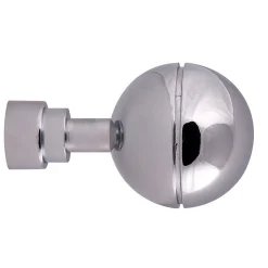 Lot 2 embouts de tringle "sphère unie" (Diam. 20 mm - Argent)