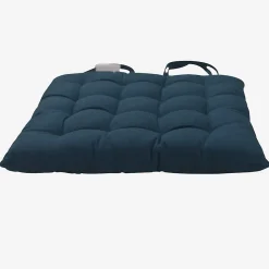 Lot 4 galettes de chaise GoodHome Hiva bleu foncé 45 x 45 cm