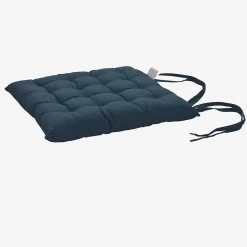 Lot 4 galettes de chaise GoodHome Hiva bleu foncé 45 x 45 cm
