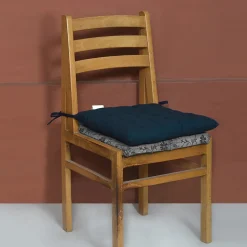 Lot 4 galettes de chaise GoodHome Hiva bleu foncé 45 x 45 cm
