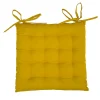 Lot 4 galettes de chaise jaune L.40 x l.40 cm