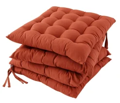 Lot 4 galettes de chaise terracotta L.40 x l.40 cm