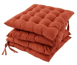 Lot 4 galettes de chaise terracotta L.40 x l.40 cm