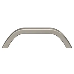 Lot 6 poignées de meuble nœud GoodHome Irvil aluminium effet nickel satin gris l.110mm x l.12mm x H. 30mm entraxe 96mm