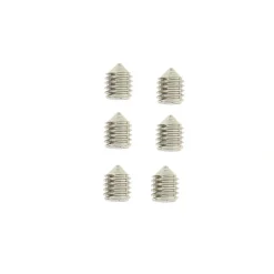 Lot 6 vis sans tête entièrement fileté acier gris L.6mm