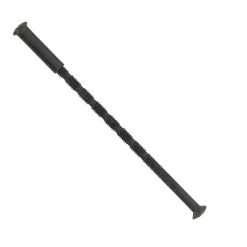 Lot 2 vis sans tête fendue fraisée fendue partiellement fileté acier noir L.90mm