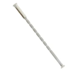 Lot 2 vis sans tête fendue fraisée fendue partiellement fileté acier blanc L.90mm