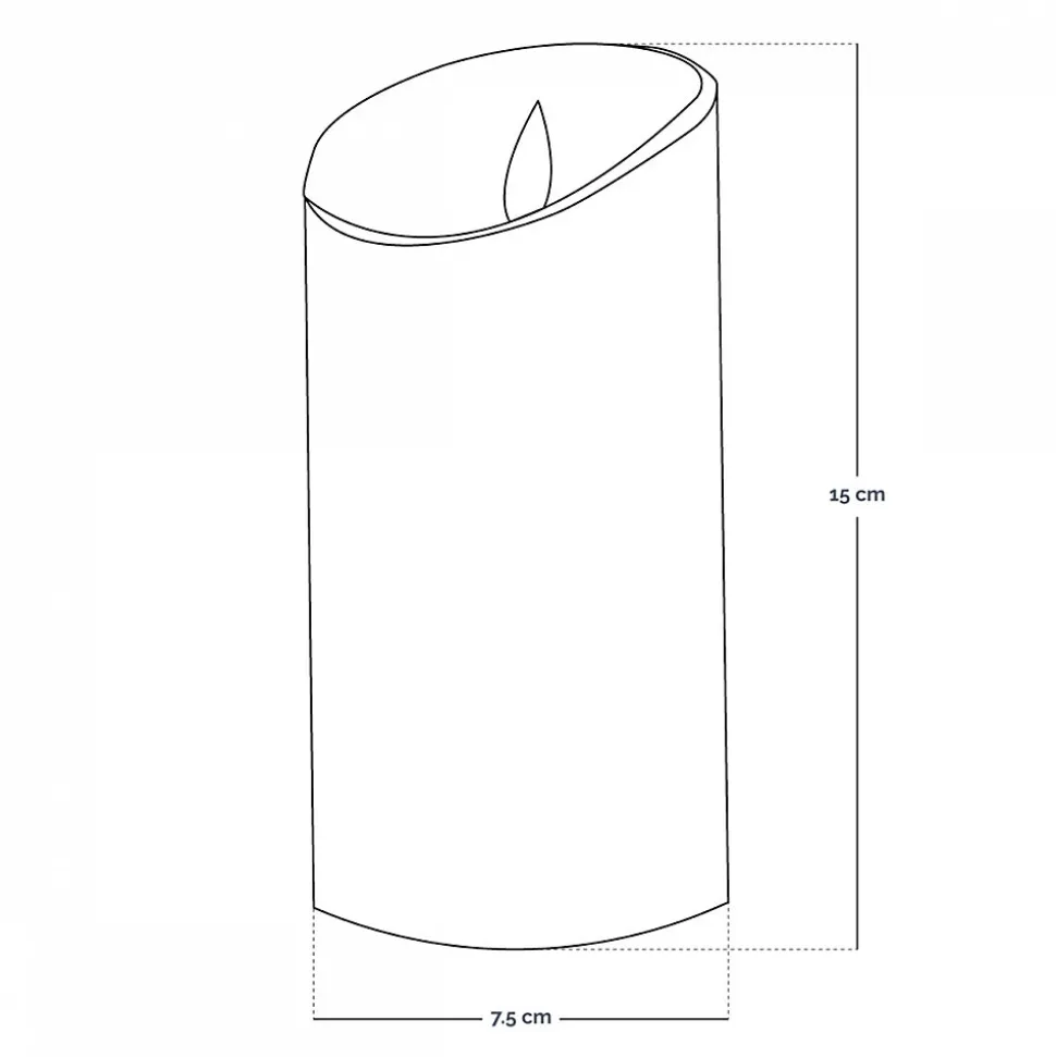 Lot de 2 bougies à LED 15 cm en cire avec télécommande, flamme vacillante - Vivezen