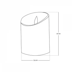 Lot de 2 bougies à LED 10 cm en cire avec télécommande, flamme vacillante - Vivezen