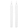 Lot de 2 bougies bâton LED twist Aloe H.22cm blanc - Atmosphera