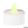 Lot de 2 bougies chauffe - plat LED - blanc D4 - Atmosphera